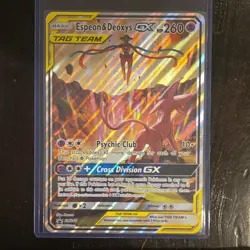 Espeon & Deoxys GX Tag Team Jumbo Cards Holo Black Star Promo SM240 - Image 1