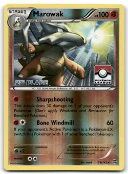 Marowak 2nd Place Stamp #78 League & Championship Cards NM - Image 1