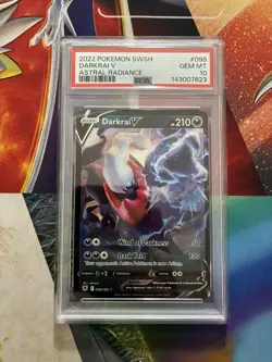 Pokemon Card 2022 SWSH Darkrai V Astral Radiance #098/189 PSA Gem Mint 10 - Image 1