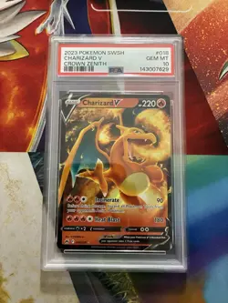 POKEMON CARD SWORD & SHIELD BRILLIANT STARS #017 CHARIZARD V PSA 10 2022 - Image 1