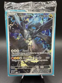 Pokemon TCG N’s Zekrom MEP 031 Sealed ME: Mega Evolution Promo Card Black Star - Image 1