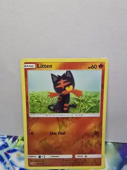 Litten 15/73 Reverse Holo Pokemon Shining Legends NM - Image 1