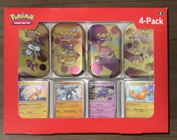 Pokemon 151 Sam’s Club Mini Tins 4 Pack - Factory Sealed Scarlett & Violet 151￼ - Image 1