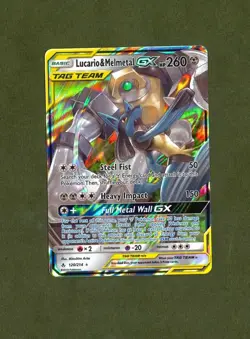 Lucario & Melmetal GX 120/214 Sm-Unbroken Bonds Holo Tag Team Pokemon TCG NM - Image 1