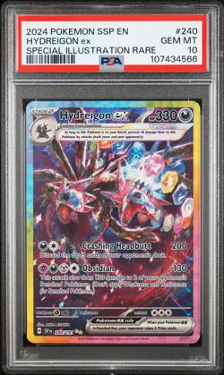 2024 POKEMON SSP EN-SURGING SPARKS SPECIAL ILLUSTRATION RARE HYDREIGON EX PSA 10 - Image 1