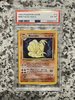 1999 POKEMON GAME NINETALES HOLO #12 PSA 6 - Image 1