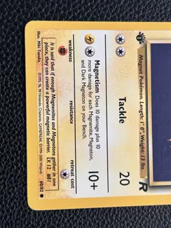 Pokemon TCG Team Rocket Unlimited Magnemite 60/8 Common WOTC Regular 1st Edition - Image 3