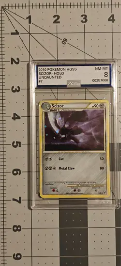 Pokemon TCG Scizor 7/90 Undaunted Holo Rare AGS NM-MT 8 - Image 1
