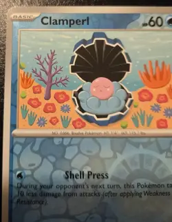 Clamperl 054/182 Reverse Holo Common Scarlet & Violet: Destined Rivals Pokemon - Image 2