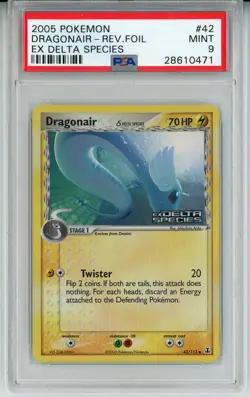 2005 POKEMON EX DELTA SPECIES DRAGONAIR #42 REVERSE PSA 9 MINT #28610471 - Image 1