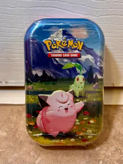 Pokemon TCG Mega Evolution: Ascended Heroes Mini Tin Clefairy & Chikorita Sealed - Image 1