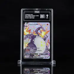 2021 Pokemon Sword & Shield Charizard VMAX Full Art SR SV107/SV122 TAG 9 - Image 1