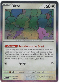 Ditto #132/165 SV: Scarlet & Violet 151 Holo Rare - Pokemon - Image 1