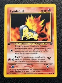 2000 Pokemon TCG Neo Genesis Cyndaquil 57/111 1st Edition - Image 1