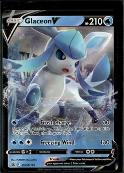 Pokemon Glaceon V SWSH196 Black Star Promo Sword Shield Promo - Image 1