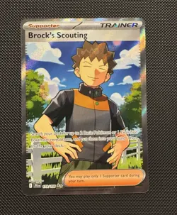 Pokemon TCG Brock’s Scouting 179/159 SV09: Journey Together Ultra Rare Near Mint - Image 1