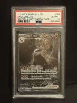PSA 10 EXCADRILL EX 168/086 SPECIAL ILLUSTRATION RARE BLACK BOLT POKEMON - Image 1