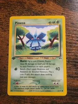 Pokemon Neo Discovery 61/75 Pineco 1st Edition LP NM - Image 1