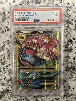 2016 POKEMON XY FA/M VENUSAUR EX #100 PSA 7 - Image 1