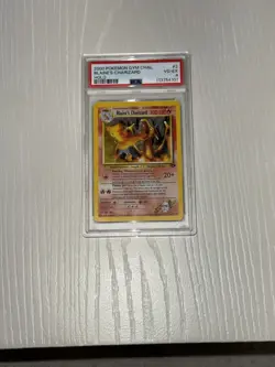 2000 Pokemon Gym Challenge Blaine’s Charizard Holo #2 – PSA 4 - Image 2