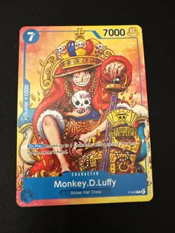 One Piece Monkey.D.Luffy 2nd Anniversary Stamped Promo P-043 NM - Image 1