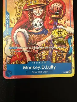 One Piece Monkey.D.Luffy 2nd Anniversary Stamped Promo P-043 NM - Image 3