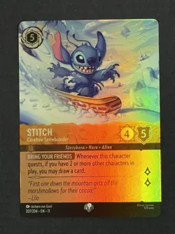 Disney Lorcana Stitch Carefree Snowboarder Epic Winterspell - Image 2