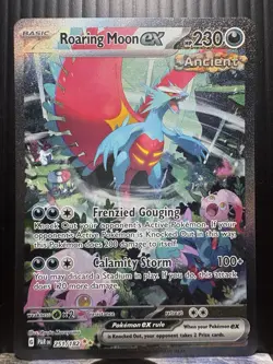 Roaring Moon EX 251/182SV04: Paradox Rift Sir Holo Card Near Mint Condition - Image 1