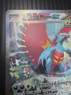 Roaring Moon EX 251/182SV04: Paradox Rift Sir Holo Card Near Mint Condition - Image 3