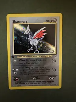 Pokemon TCG Skarmory Neo Genesis Holo Rare Card 13/111 1st Edition - Image 1