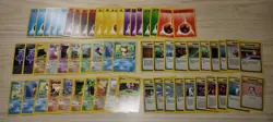 Small Lot of 60 Vintage WOTC Pokemon Cards with Sleeves - Image 1