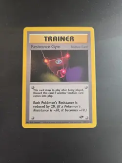 Resistance Gym Trainer 109/132 Gym Challenge Pokemon Card Non-Holo - Image 1
