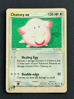 Pokemon Chansey EX Holo #96/109 Ultra Rare Card Ruby and Sapphire 2003 LP - Image 1