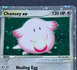 Pokemon Chansey EX Holo #96/109 Ultra Rare Card Ruby and Sapphire 2003 LP - Image 2
