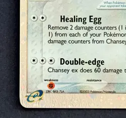 Pokemon Chansey EX Holo #96/109 Ultra Rare Card Ruby and Sapphire 2003 LP - Image 5