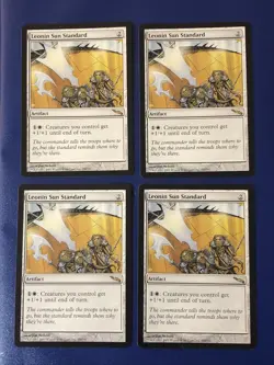 Leonin Sun Standard X4 Mirrodin Ex Condition See Pics Front Back - Image 1
