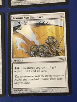 Leonin Sun Standard X4 Mirrodin Ex Condition See Pics Front Back - Image 2