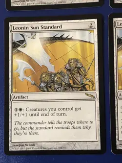 Leonin Sun Standard X4 Mirrodin Ex Condition See Pics Front Back - Image 3