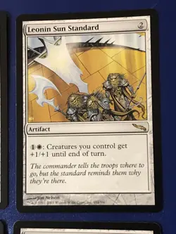 Leonin Sun Standard X4 Mirrodin Ex Condition See Pics Front Back - Image 4