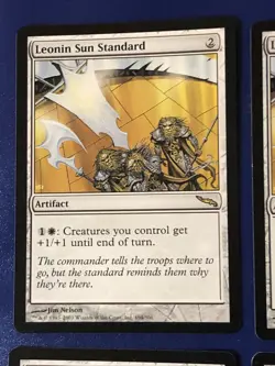Leonin Sun Standard X4 Mirrodin Ex Condition See Pics Front Back - Image 5