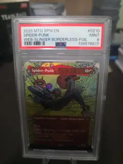 Spider-Punk (0210) (Borderless) Marvel's Spider-Man Foil MTG PSA 9 - Image 3
