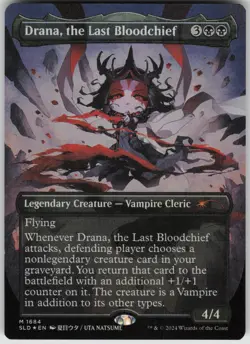 MTG Drana the Last Bloodchief Rainbow Foil Foil NM Secret Lair Magic 1684 - Image 1