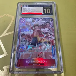 CGC10 PRISTINE Monkey D Luffy ST10-006 ONE PIECE DAY 24 Promo One Piece PSA JP - Image 1