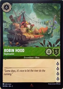 84/204 ROBIN HOOD DAYDREAMER INTO THE INKLANDS FOIL RARE DISNEY LORCANA CARD - Image 1