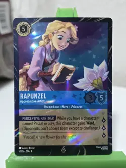 Disney Lorcana Rapunzel Epcot Festival of Arts Promo Trading Card Holo 2026 - Image 1