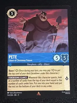Disney Lorcana Winterspell Pete - Ghost of Christmas Future 154/204 NM Rare - Image 1