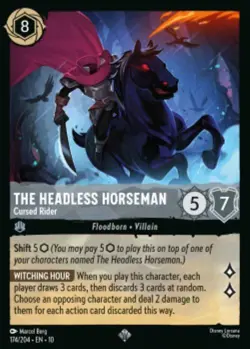 The Headless Horseman-Cursed Rider 174/204 Whispers in the Well Non-Foil Lorcana - Image 1