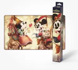 Disney Lorcana Mickey & Minnie Mouse Foil Standard Playmat Non-Slip Backing - Image 1
