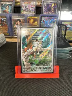 Pokemon Meowth 106/094 Phantasmal Flames Illustration Card FULL ART - Image 1