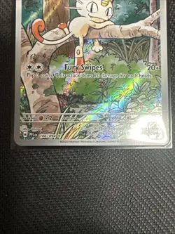 Pokemon Meowth 106/094 Phantasmal Flames Illustration Card FULL ART - Image 3